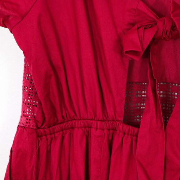 Torrid Mid Poplin Sheerwaist Dress Cherries Jubilee NWT - Picture 13 of 14